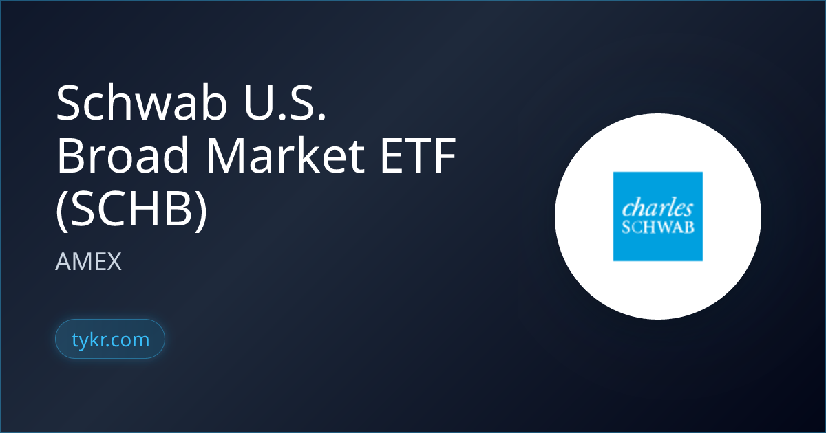 Schwab U.S. Broad Market ETF (SCHB) Stock Analysis, Price, Charts ...