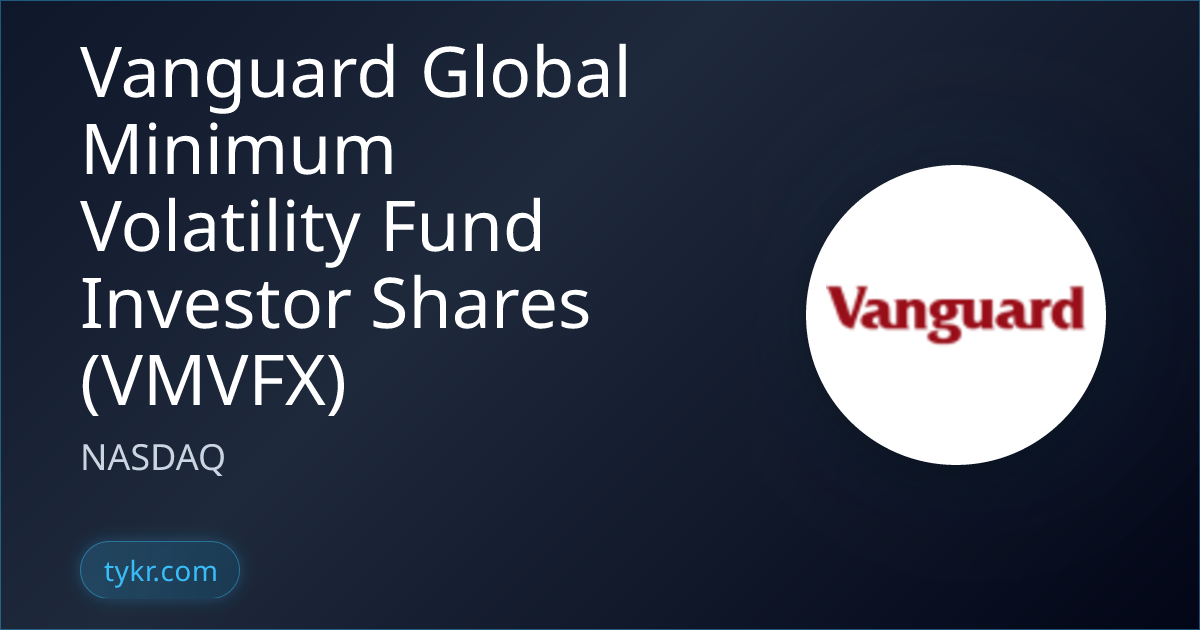 Vanguard Global Minimum Volatility Fund Investor Shares (VMVFX) Stock ...