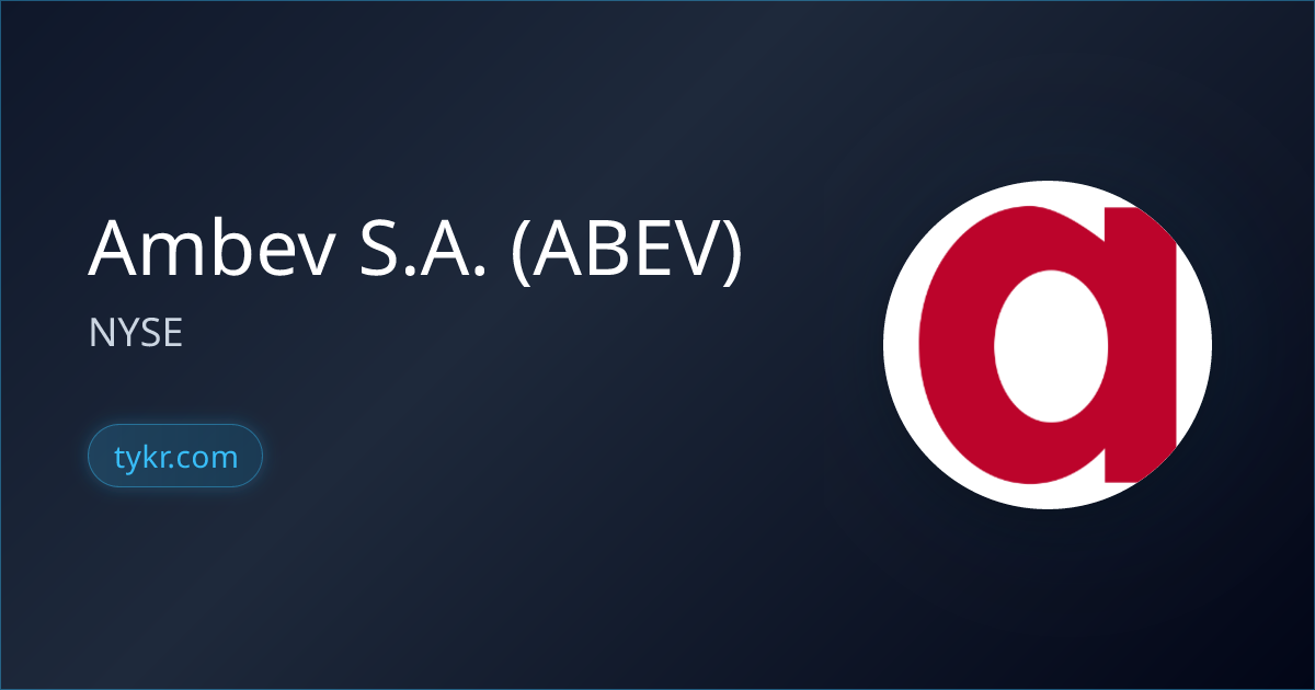 Ambev S.A. (ABEV) Stock Analysis, Price, Charts & Investment Insights ...