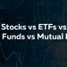 Difference between Stocks ETFs Index Funds and Mutual Funds