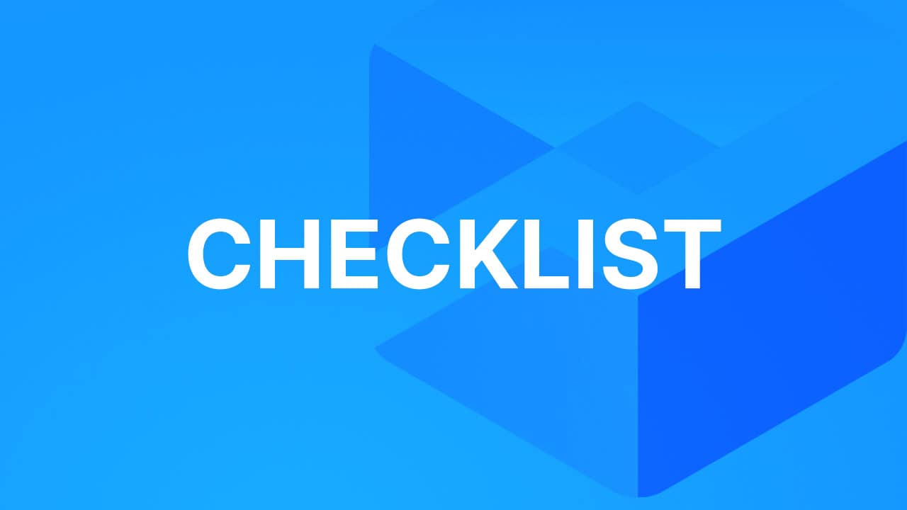 How to use the Checklist